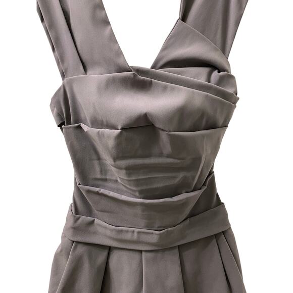 Preen By Thornton Bregazzi Grey Cocktail Mini Dress - Picture 2 of 9